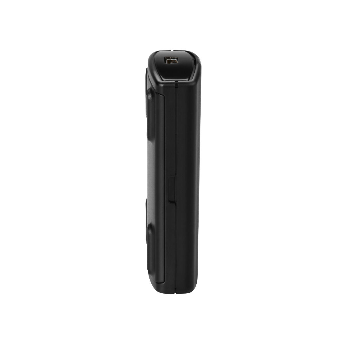Garmin GLO GPS receiver, black, side view of compact navigation device