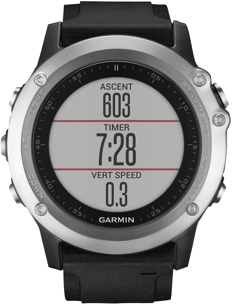 Garmin Fenix 3 HR, Silver Bezel with Black Band, GPS Smartwatch (Garmin Certified Refurbished) by Garmin