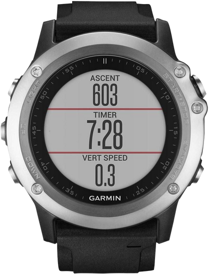 Garmin Fenix 3 HR, Silver Bezel with Black Band, GPS Smartwatch (Garmin Certified Refurbished) by Garmin