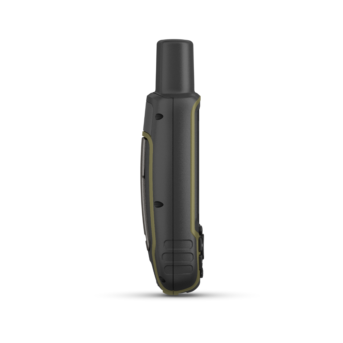 Garmin GPSMAP 65s handheld GPS device, rugged black with olive-yellow accents
