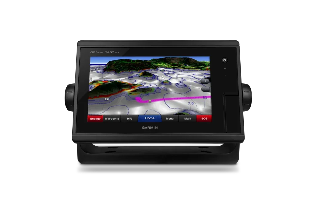 Garmin GPSMAP 7407xsv marine chartplotter with color touchscreen display