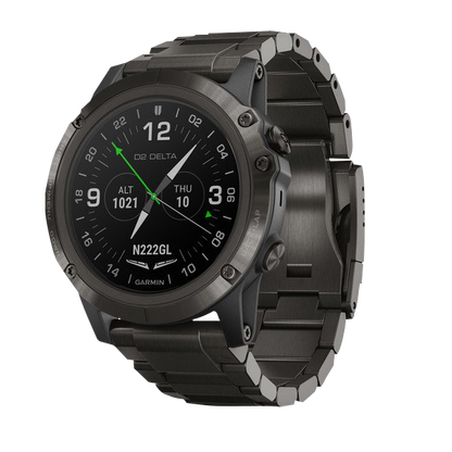 Garmin D2 Delta PX Aviator, DLC Titanium Band, GPS Smartwatch for Pilots (010-01989-30) by Garmin
