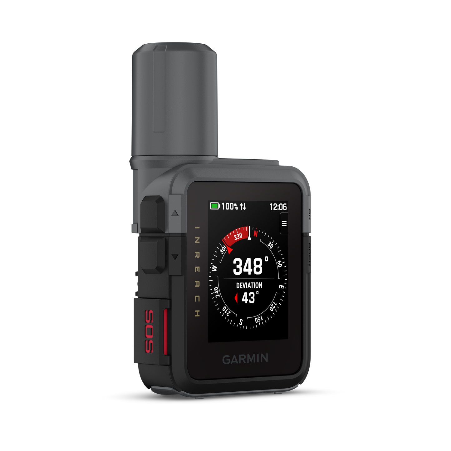 Garmin inReach Mini 3 satellite communicator with touchscreen, rugged gray handheld unit