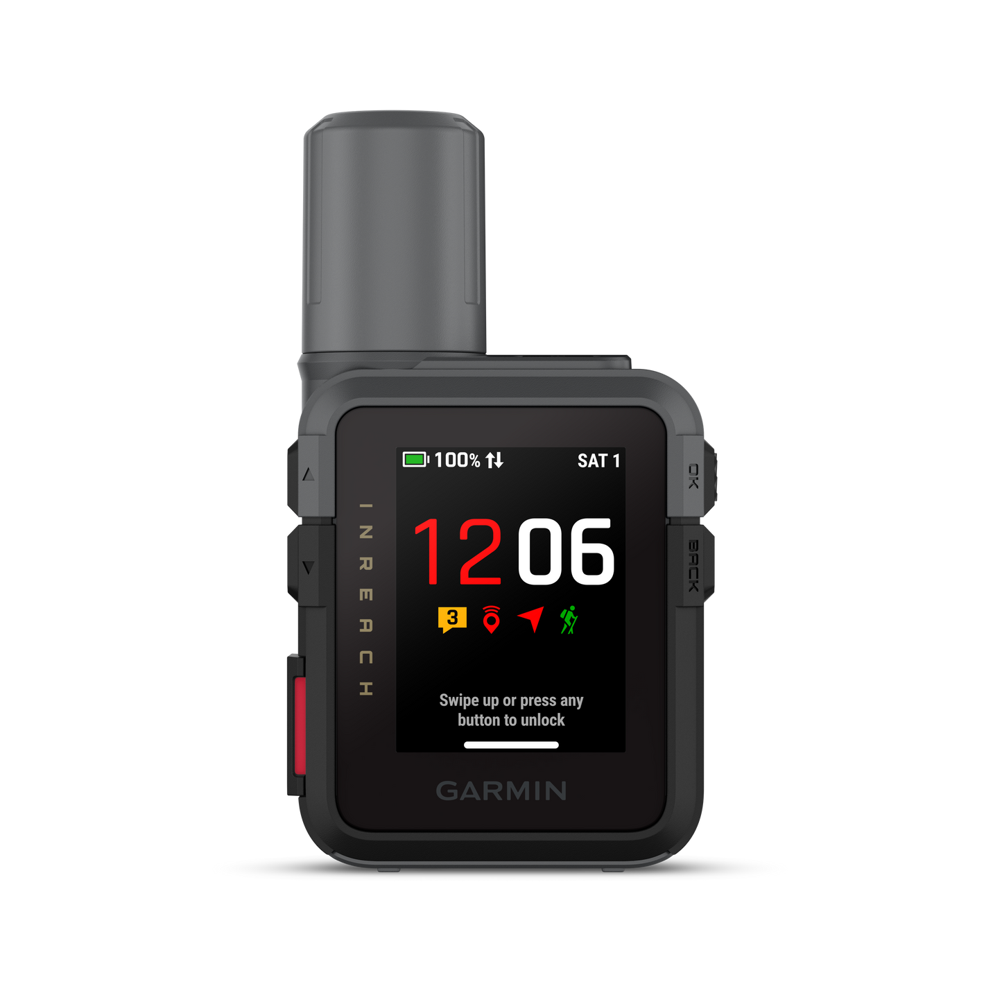 Garmin inReach Mini 3 satellite communicator with touchscreen in rugged gray housing