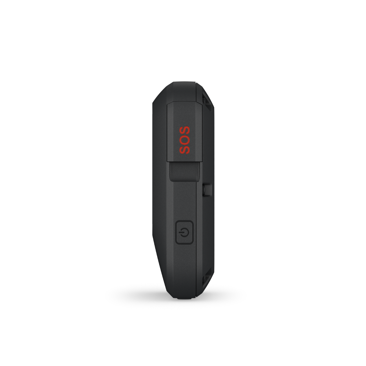 Garmin inReach Messenger satellite communicator, dark gray with red SOS label and side power button