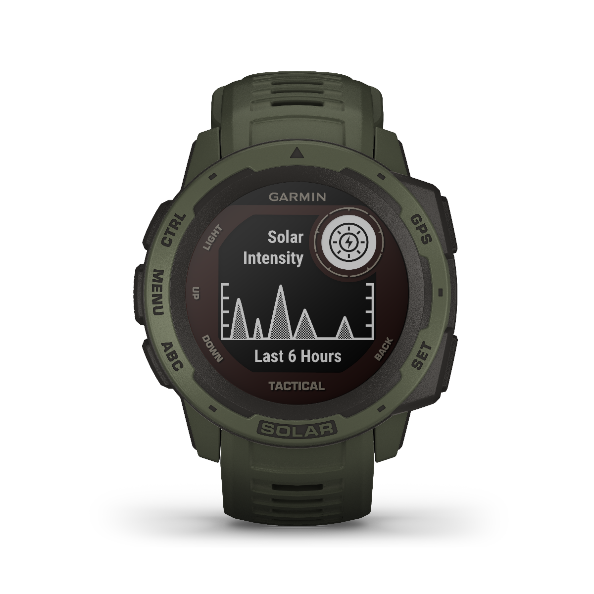 Garmin Instinct Solar Tactical Edition Moss GPS smartwatch, certified refurbished, rugged