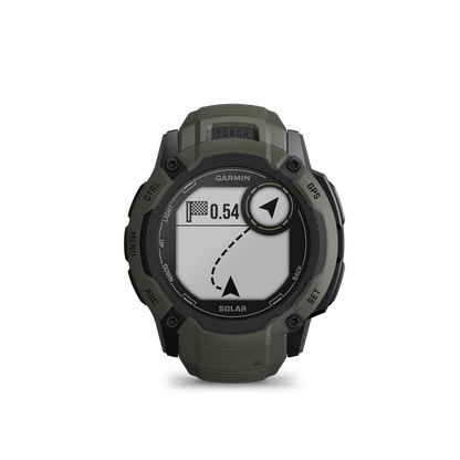 Garmin Instinct 2X Solar, Moss, Rugged GPS Smartwatch with Multi-Band GNSS, Built-in Flashlight, 24/7 Health Monitoring, and Unlimited Solar Battery Life (010-02805-15) by Garmin