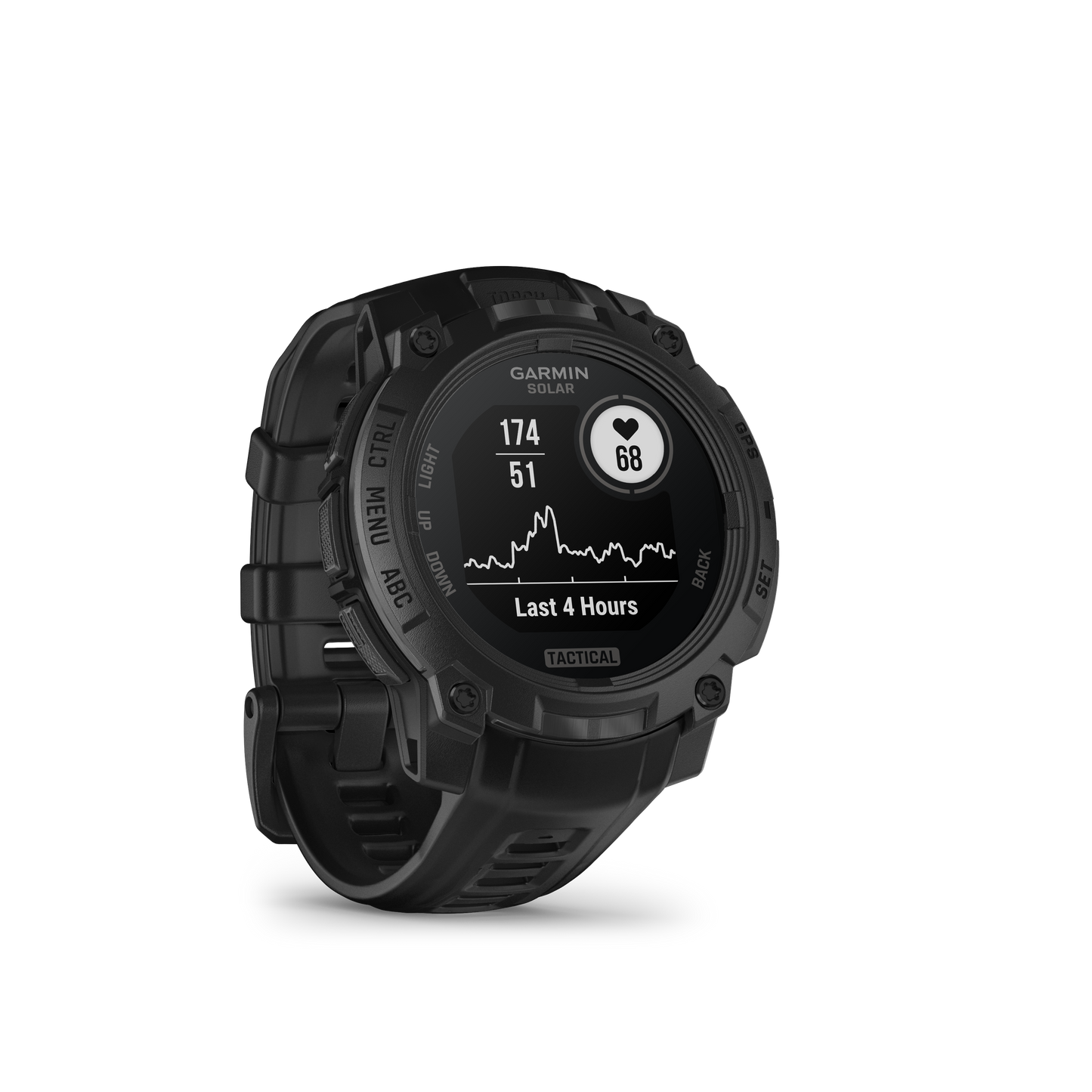 Garmin Instinct 3 Solar Tactical Edition 45mm smartwatch with black bezel and black band