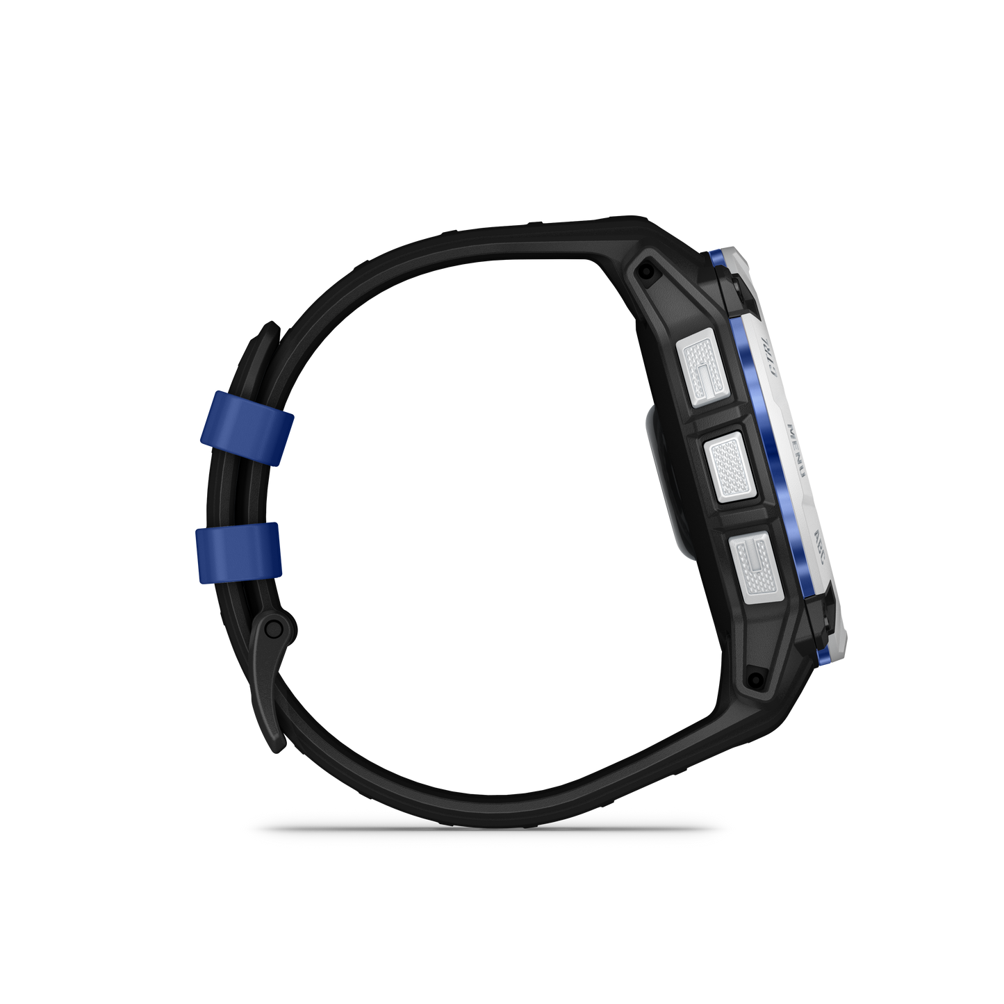Garmin Instinct 3 Solar smart watch, Whitestone case with blue Bolt band