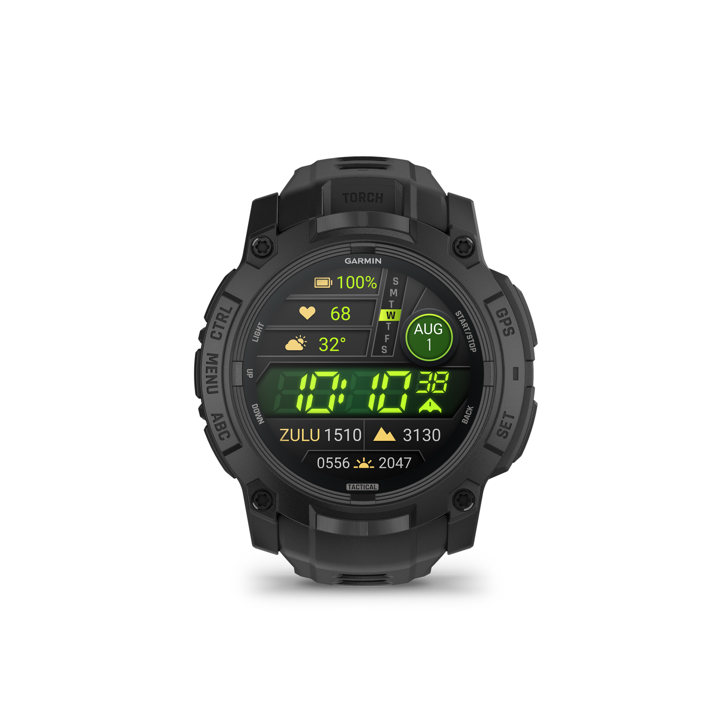 Garmin Instinct 3 AMOLED Tactical Edition smartwatch, 50mm black case with black band