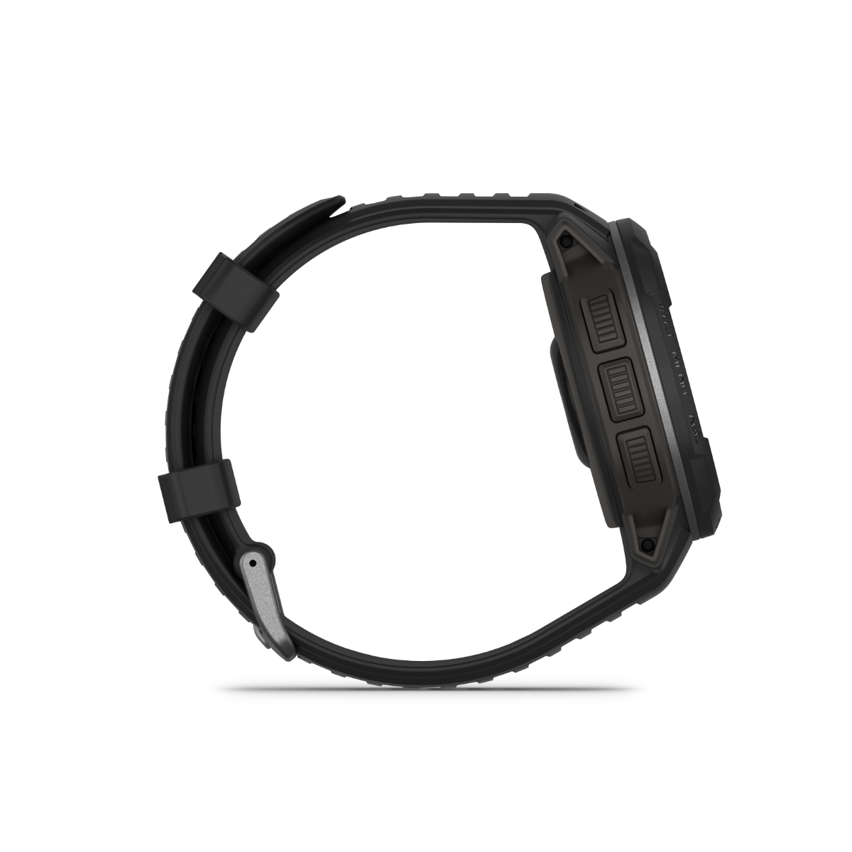 Garmin Instinct Crossover Standard Edition smartwatch, black, rugged design with side buttons