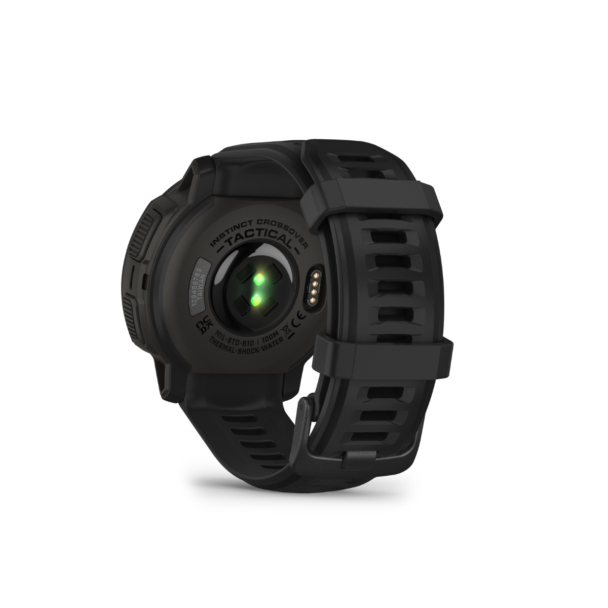 Garmin Instinct Crossover Solar Tactical Edition Black smartwatch with black strap