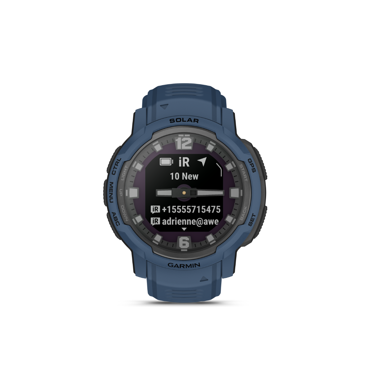 Garmin Instinct Crossover Solar smartwatch, tidal blue
