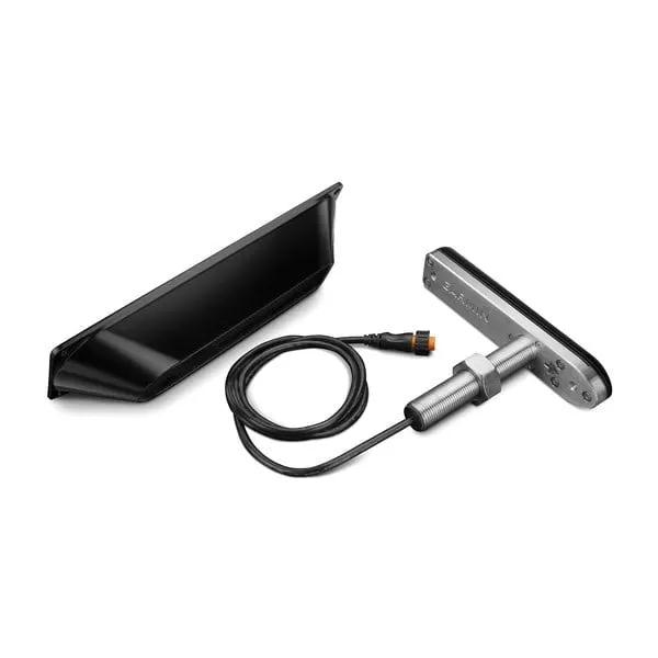 Garmin GT34UHD-TH through-hull fish finder transducer with 12-pin connector and stainless body