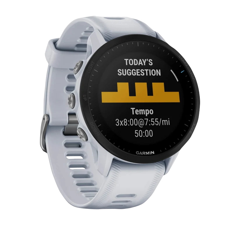 Garmin Forerunner 955 smartwatch, Whitestone color, certified refurbished