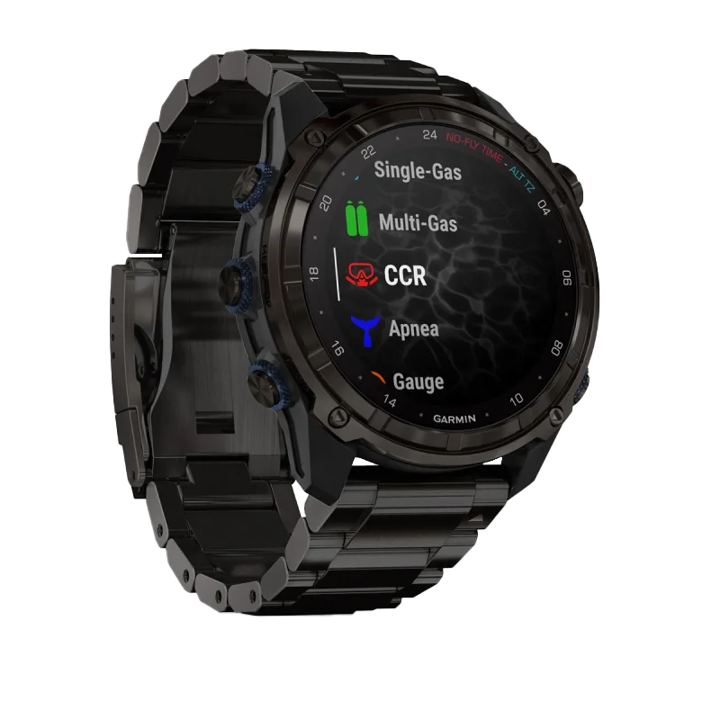 Garmin Descent Mk3i dive computer, 51 mm carbon gray DLC titanium with DLC titanium band