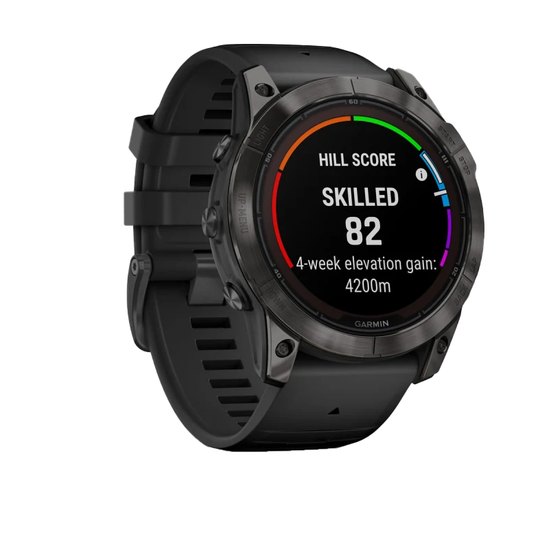 Garmin Fenix 7X Pro Sapphire Solar, Carbon Gray Titanium w/ Black Band (010-02778-10) by Garmin