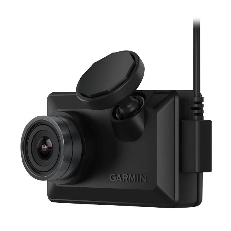 Garmin Dash Cam X310, black 4K dash cam with suction mount.