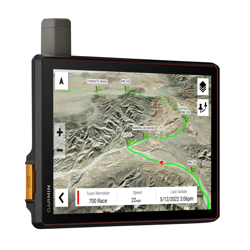 Garmin Tread XL Baja Chase Edition 10-inch Off-Road GPS navigator, black with orange SOS button