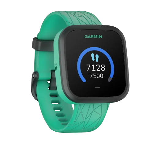Garmin Bounce Green Burst smartwatch 010-02448-02 with green strap.