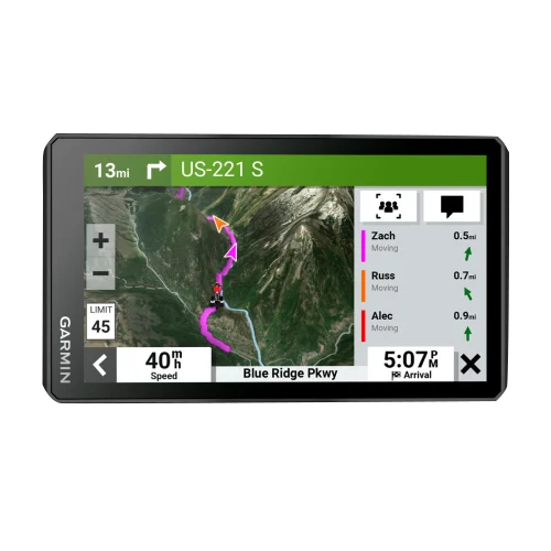 Garmin Zumo XT2 motorcycle GPS navigator with 6-inch touchscreen, black body
