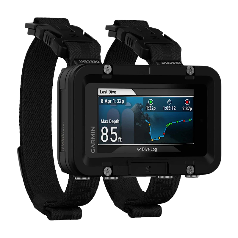 Garmin Descent X50i Premium dive computer with black dual-strap design