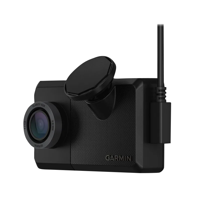 Garmin Dash Cam Live 1440p LTE dash cam, black with 140° FOV and external antenna for in-car recording