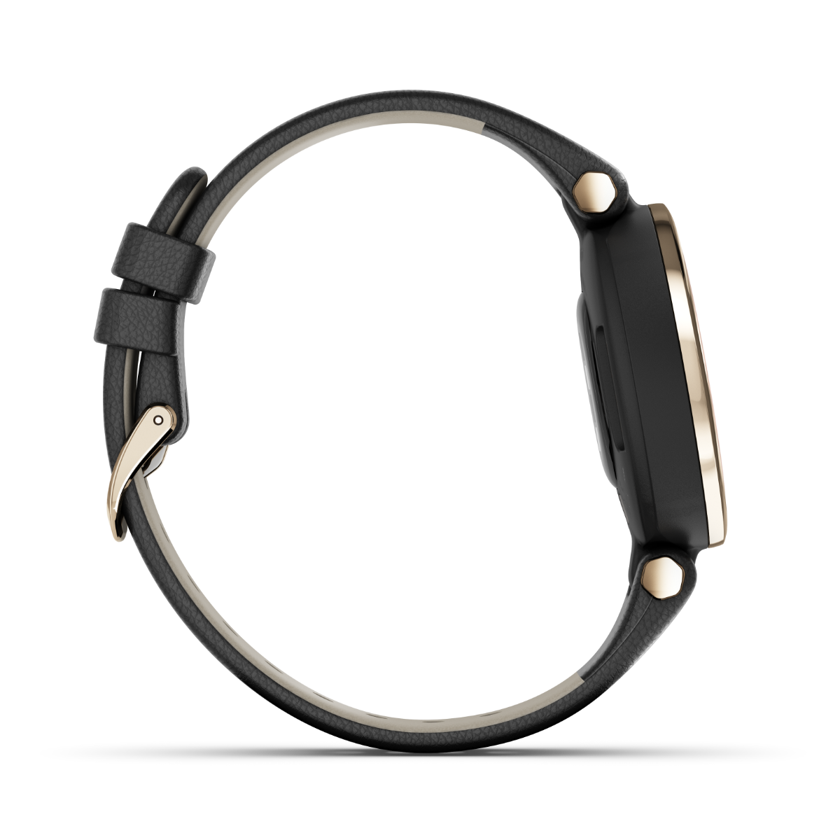 Garmin Lily Classic Edition smartwatch with light gold bezel and white case