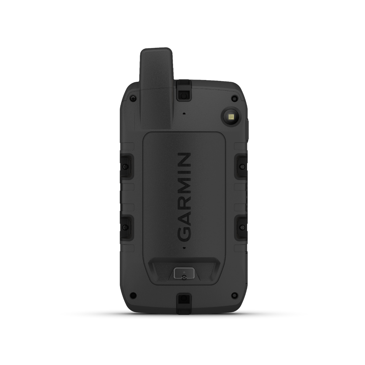 Garmin Montana 700 handheld GPS device, rugged black body with prominent Garmin logo on back