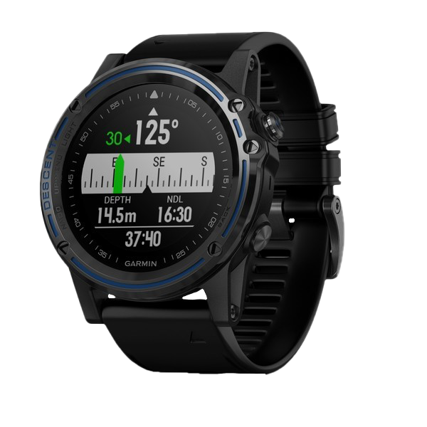 Garmin Descent MK1 marine smartwatch, gray sapphire case with black band for divers