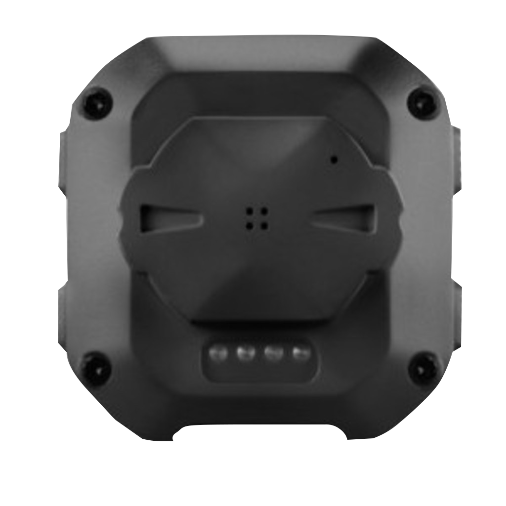 Garmin Edge 20 bike computer back view, black device with contact pins