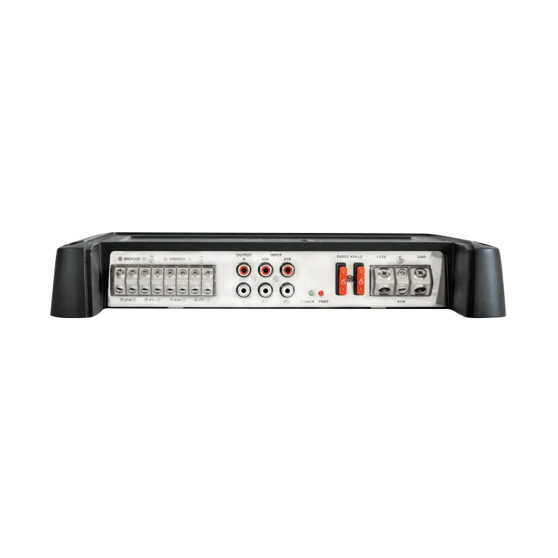 Garmin Fusion Signature Series 4-channel marine amplifier, 1400-watt, silver front panel with black housing