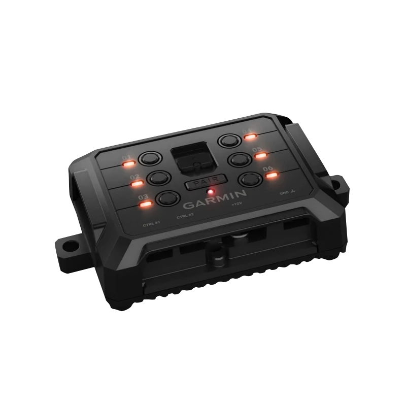 Garmin PowerSwitch, black certified refurbished Garmin control unit with illuminated push buttons