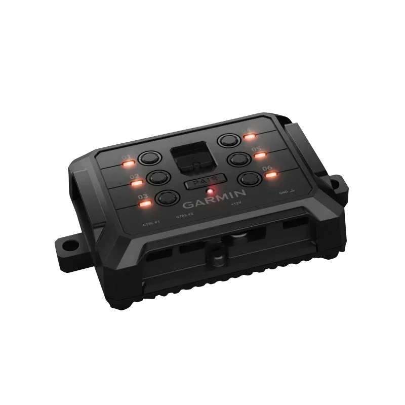 Garmin PowerSwitch, black certified refurbished Garmin control unit with illuminated push buttons