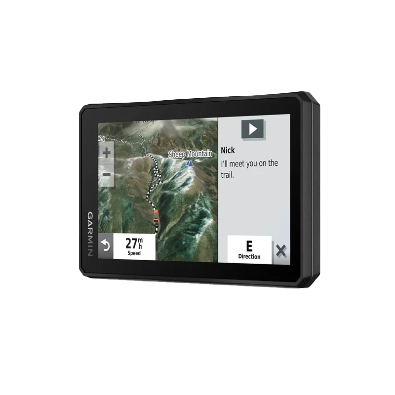 Garmin Tread Base Edition GPS navigation system, certified refurbished, black bezel with map display