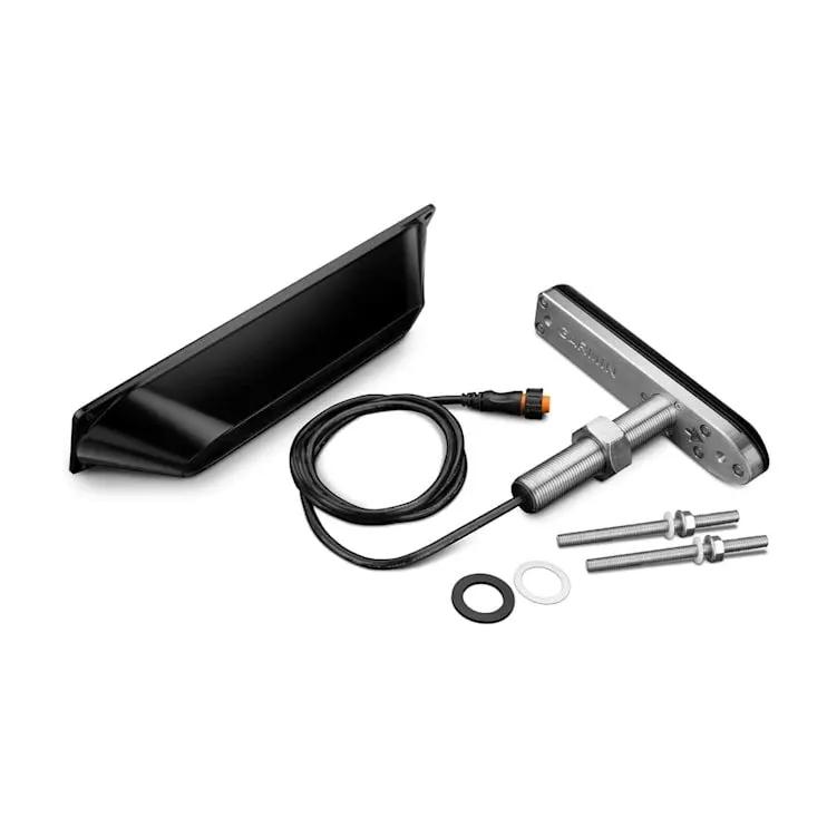 Garmin GT30-TH fish finder transducer kit with mounting bracket and hardware