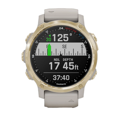 Garmin Descent Mk2S Light Gold with Light Sand Silicone Band (Garmin Certified Refurbished) by Garmin