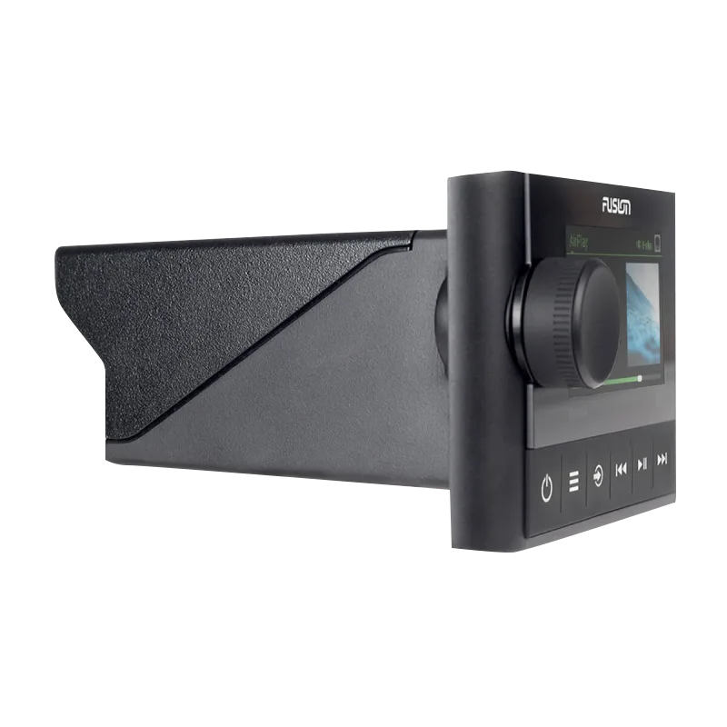 Garmin Fusion Apollo MS-SRX400 marine stereo with built-in Wi-Fi and Ethernet, black unit with display and control.