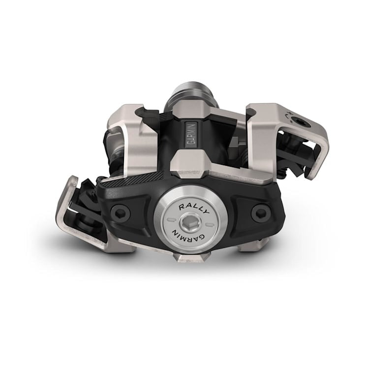 Garmin Rally XC200 dual-sensing power meter transducer in black and silver