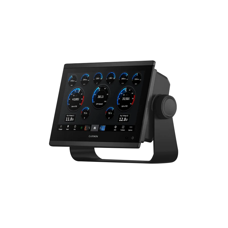Garmin GPSMAP 923 marine chartplotter with worldwide basemap, non-sonar, on mounting bracket