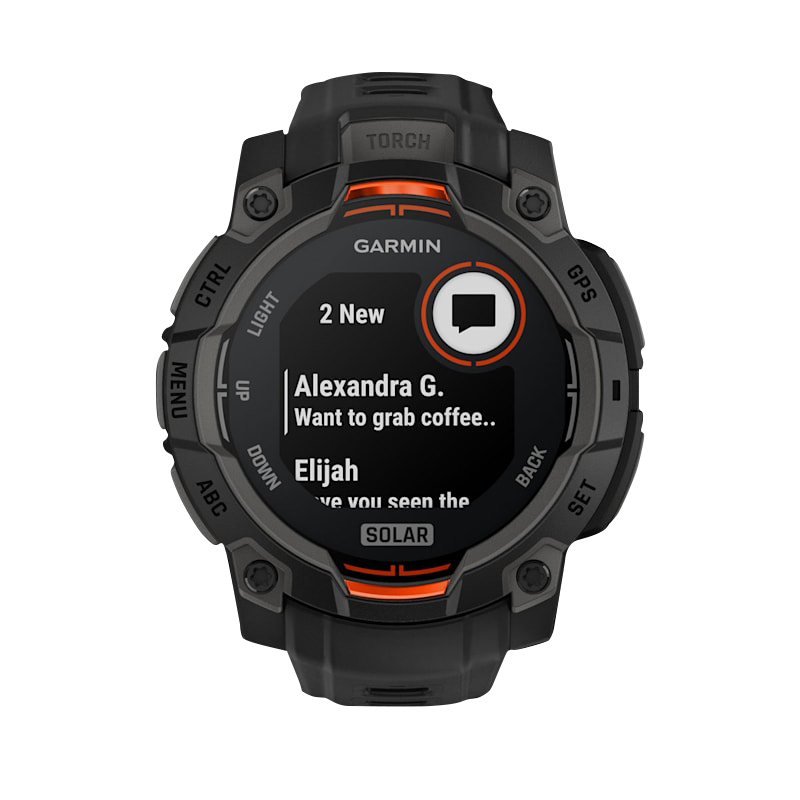 Garmin Instinct 3 Solar, (45mm) Black with Black Band (010-02934-00) by Garmin