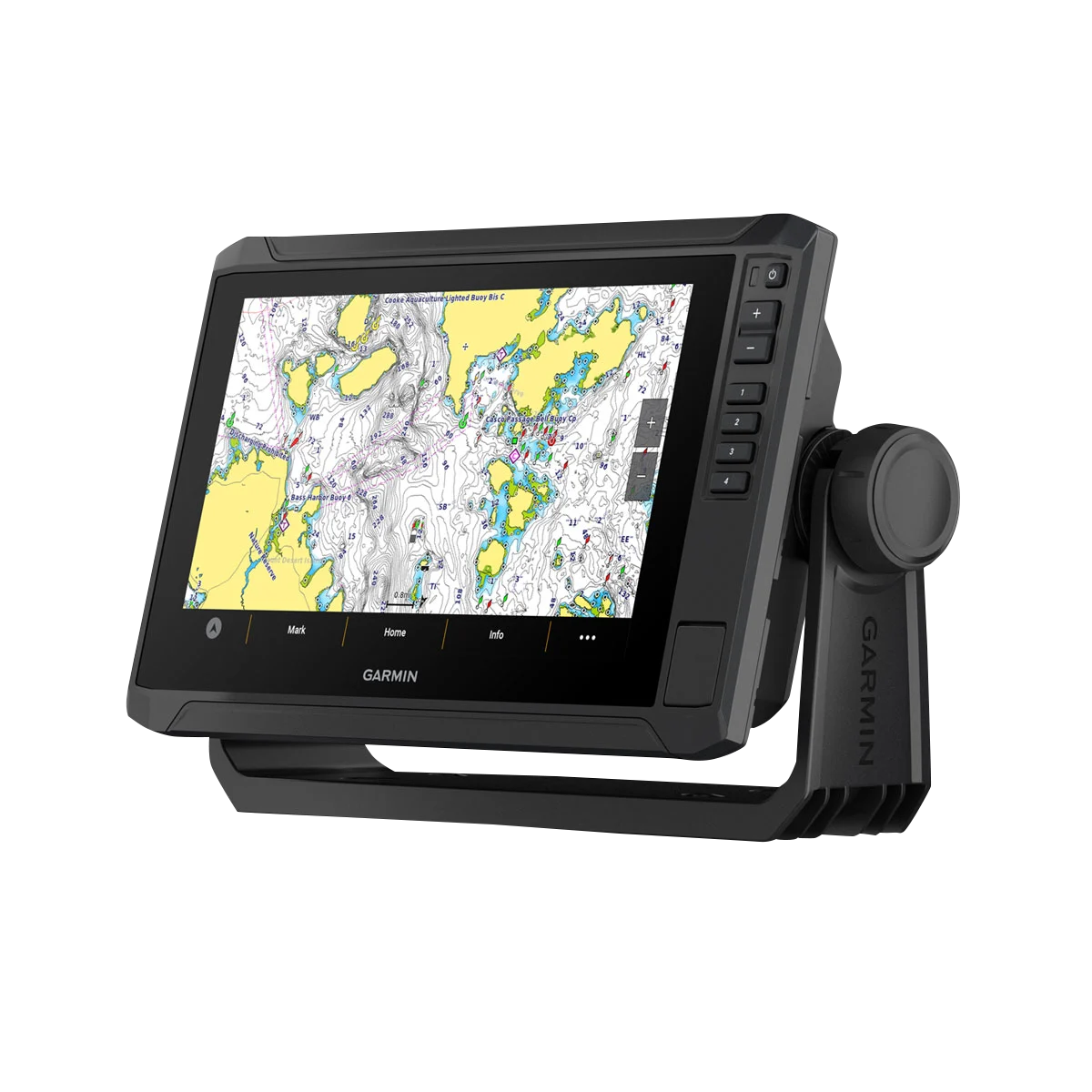 Garmin GPSMAP 8616 marine chartplotter with mapping, black rugged display on mount