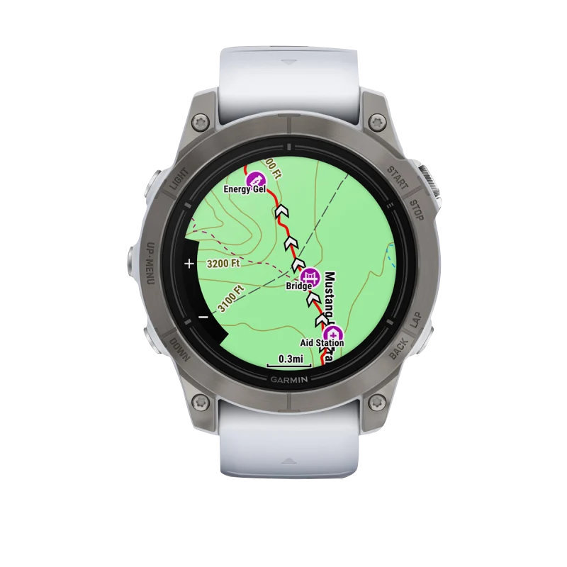 Garmin Epix Pro (Gen 2), 47mm Sapphire, Titanium w/ Whitestone Band (Garmin Certified Refurbished) by Garmin