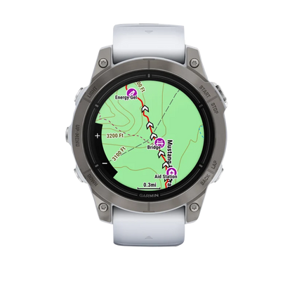 Garmin Epix Pro (Gen 2), 47mm Sapphire, Titanium w/ Whitestone Band (Garmin Certified Refurbished) by Garmin
