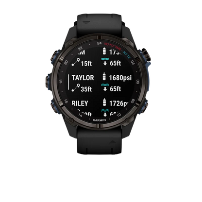 Garmin Descent Mk3i, 43 mm Carbon Gray DLC Titanium with Black Silicone Band (010-02753-10) by Garmin