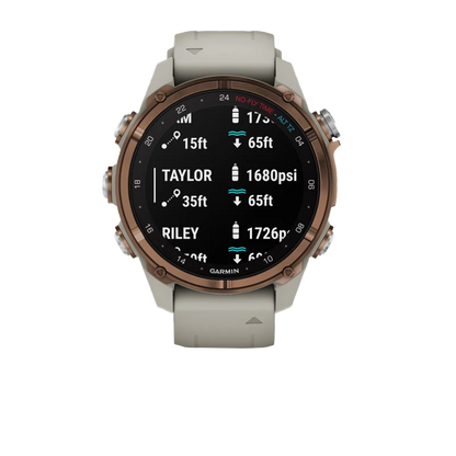 Garmin Descent Mk3i, 43 mm Bronze PVD Titanium with French Gray Silicone Band (010-02753-13) by Garmin