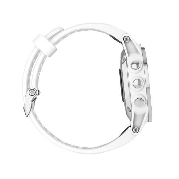 Garmin Fenix 5S Plus Sapphire smartwatch in white with Carrara white band