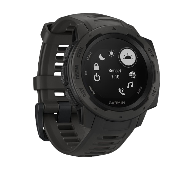 Garmin Instinct, Graphite GPS Watch (Garmin Certified Refurbished) by Garmin