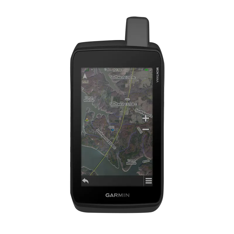 Garmin Montana 710 rugged outdoor GPS touchscreen navigator, black with map display