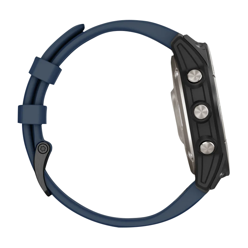 Garmin Quatix 7 Pro marine GPS smartwatch with blue strap and AMOLED display